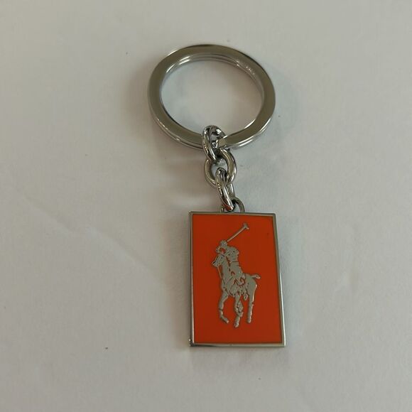 NWOT Orange Polo Ralph Lauren Vintage Keychain Fob - Picture 3 of 7